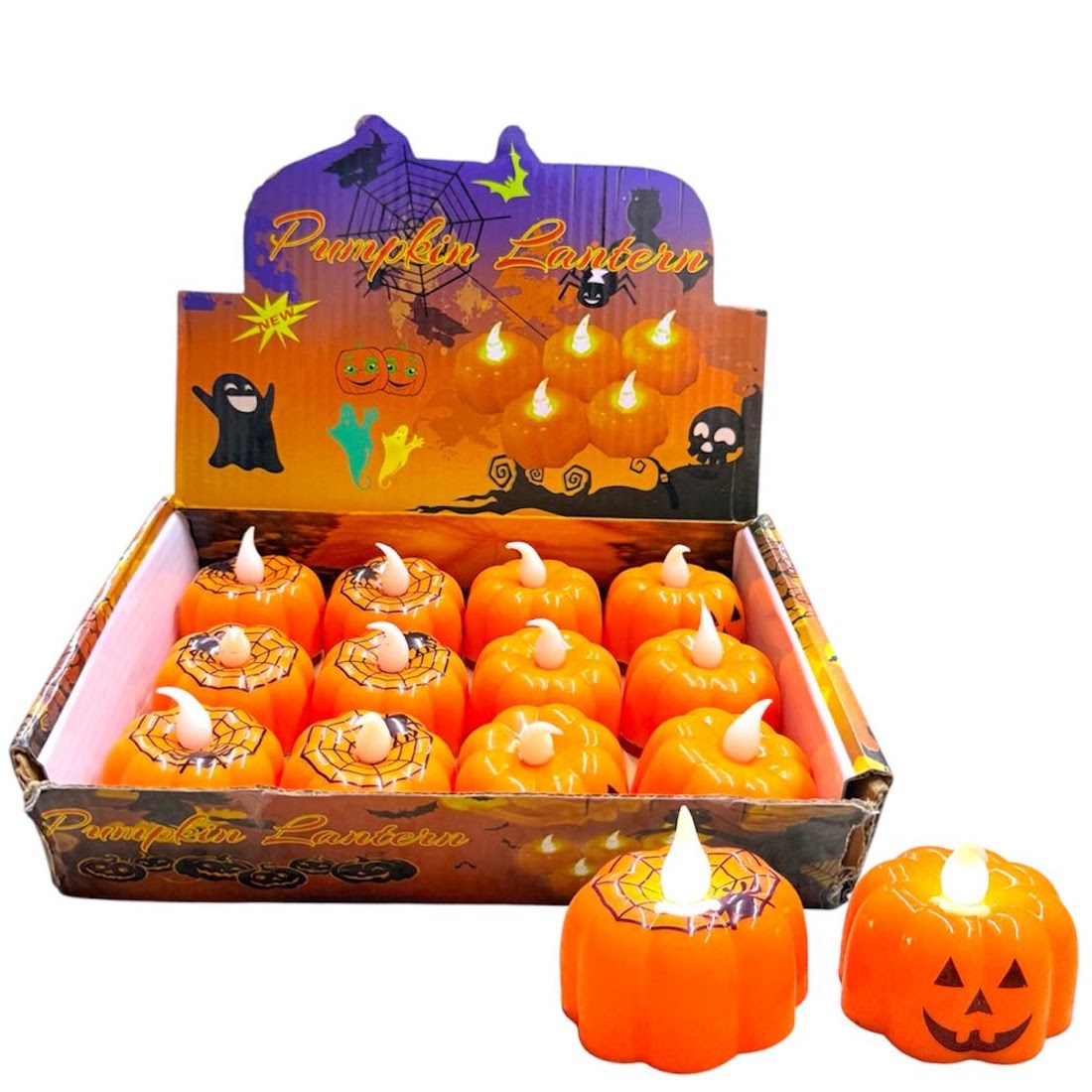 VELA CALABAZA Y ARAÑA PEQUEÑA PILA