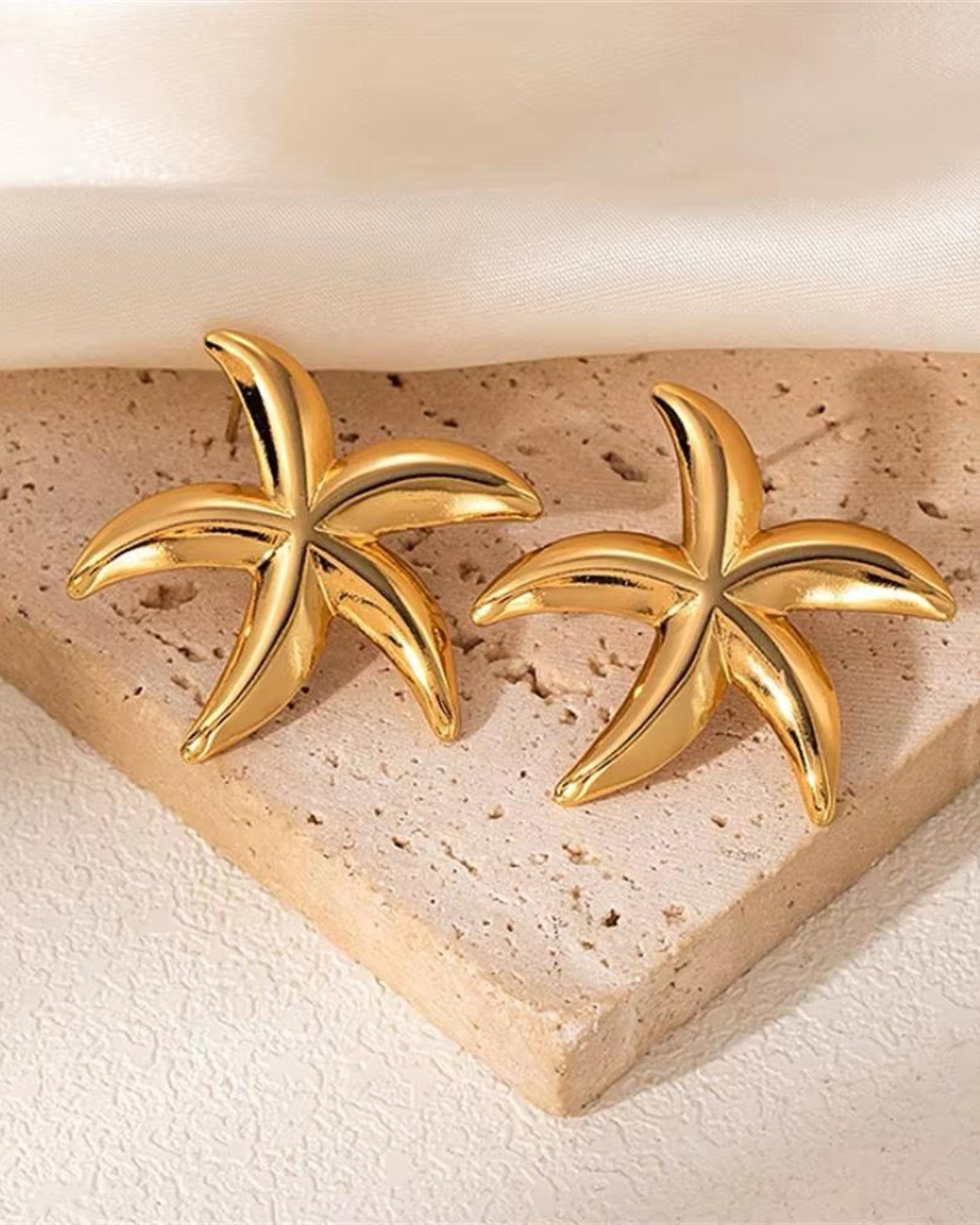 Aretes Mar y Tierra Estrellas y Conchas