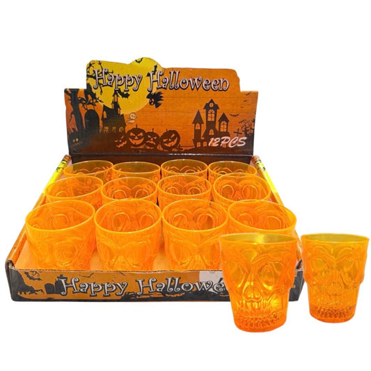 VASO PEQUEÑO CALAVERA CON LUZ ACRILICO